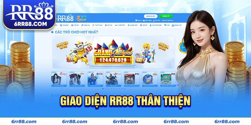Giao diện RR88 thân thiện